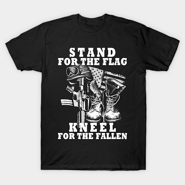 Stand for the Flag Kneel for the Fallen T-Shirt by adik